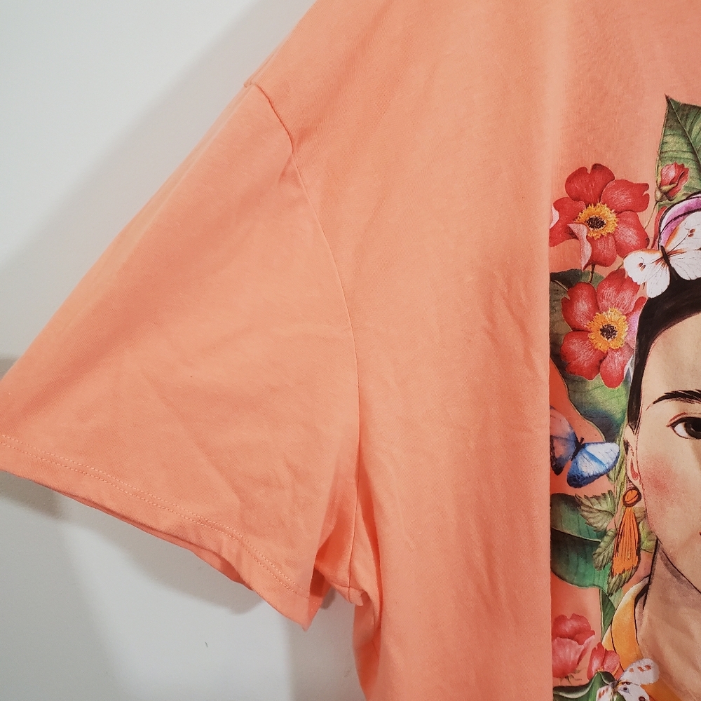 Torrid Frida Kahlo Relax Fit Crop Crew Tee NWT Size 3X 22 - 24 Boho Artsy Women - Picture 4 of 11